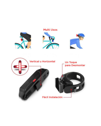 Luz Recargable  Para Bicicleta 5