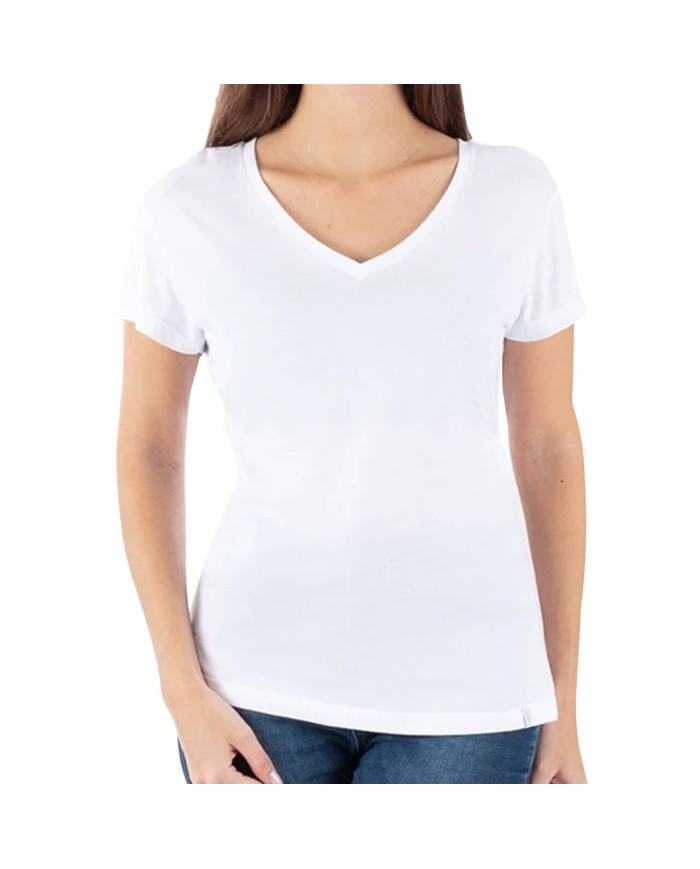 Camiseta Dama Poliéster Cuello V - Sublimación