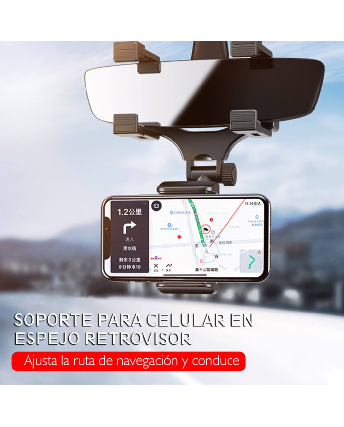 Porta Celular Carro - Para Espejo Retrovisor