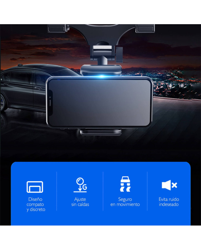 Porta Celular Carro - Para Espejo Retrovisor