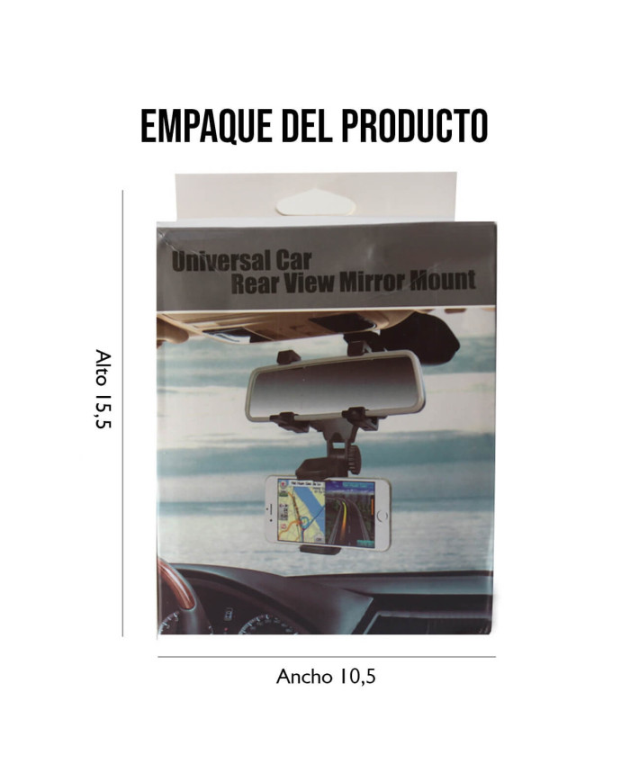 Porta Celular Carro - Para Espejo Retrovisor