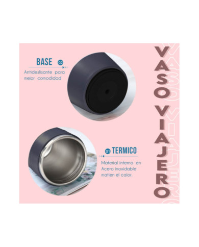 Vaso Viajero Turbina - Mezclador Magnético