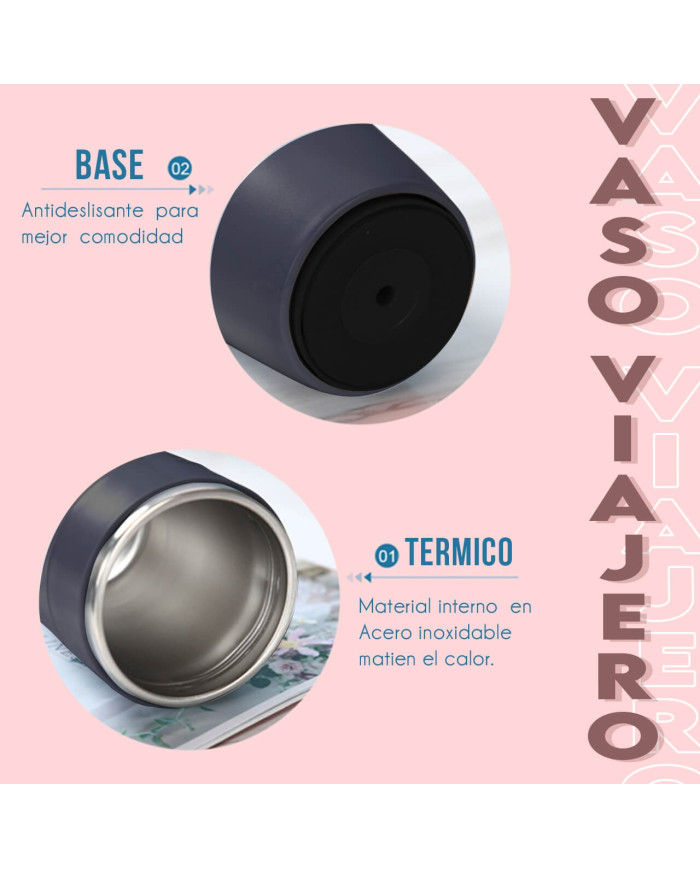 Vaso Viajero Turbina - Mezclador Magnético