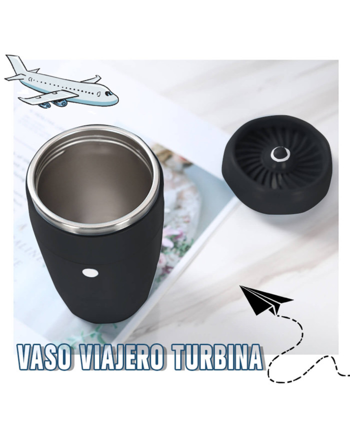 Vaso Viajero Turbina - Mezclador Magnético