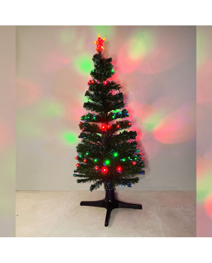 Arbol Navidad Luces Led y Fibra Óptica 150cm BX-5