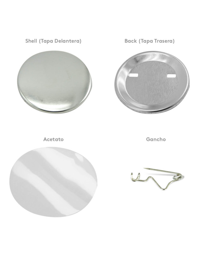 Herraje 3.2 cms para ensamble de Botón