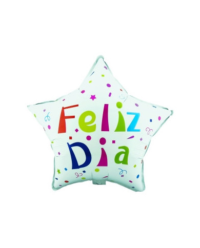 Globo M10" Estrella Feliz Día 3 Globo M10" Estrella Feliz Día 3