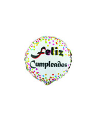 Globo M10" Redondo Feliz Cumpleaños 2