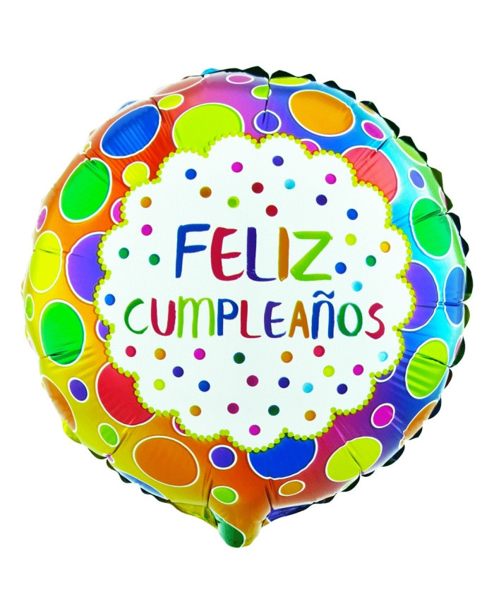 Globo M10" Redondo Feliz Cumpleaños 3