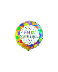 Globo M10" Redondo Feliz Cumpleaños 3