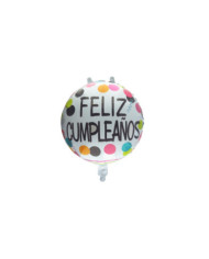 Globo M18" Circulo Feliz Cumpleaños 1