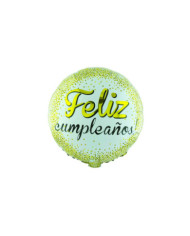 Globo M18" Circulo Feliz Cumpleaños 2