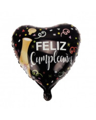 Globo M18" Corazón Feliz Cumpleaños