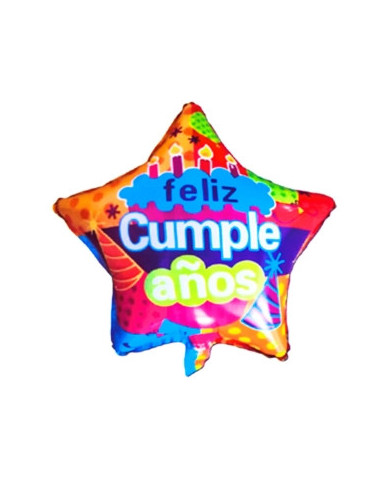 Globo M18" Estrella Feliz Cumpleaños 2 Globo M18" Estrella Feliz Cumpleaños 2
