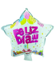 Globo M18" Estrella Feliz Día 1