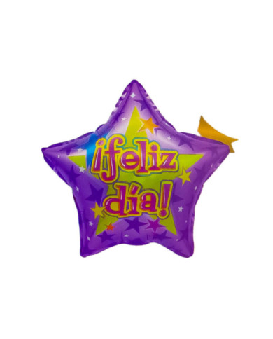 Globo M18" Estrella Feliz Día 3 Globo M18" Estrella Feliz Día 3