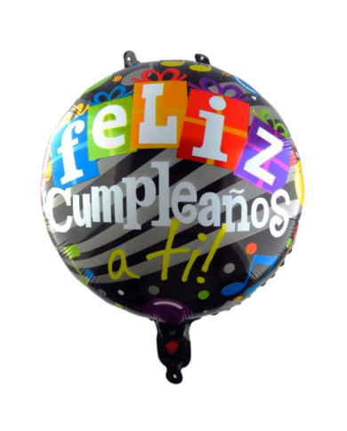 Globo M18" Redondo Feliz Cumpleaños 2 Globo M18" Redondo Feliz Cumpleaños 2