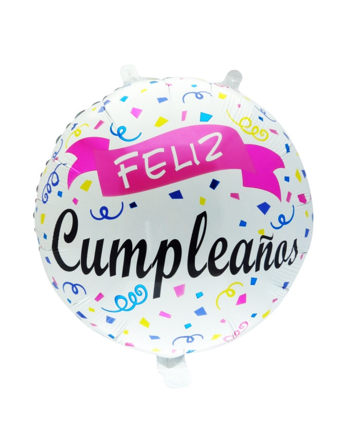 Globo M18" Redondo Feliz Cumpleaños 3