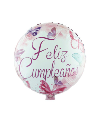 Globo M18" Redondo Feliz Cumpleaños 4 Globo M18" Redondo Feliz Cumpleaños 4