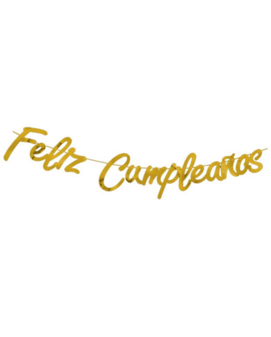 Festón Feliz Cumpleaños Cursivo