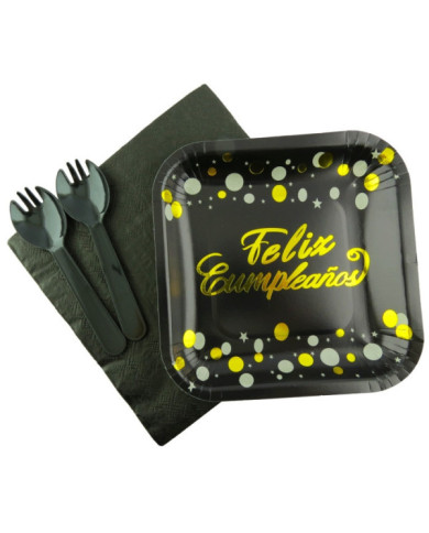 Kit Feliz Cumpleaños - Negro