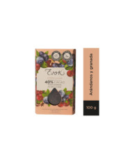Choc Barra V 40% Arándano, Granada 100G