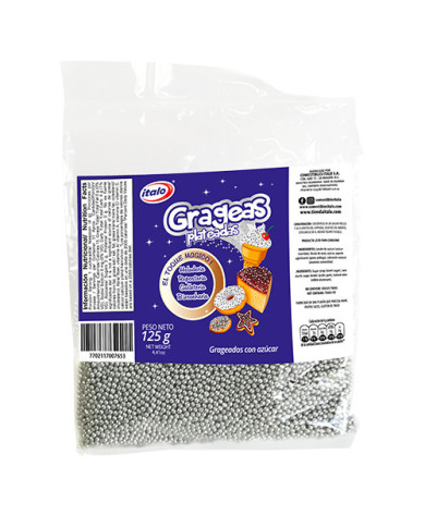 GRAGEA PLATEADA ITALO 125 GR GRAGEA PLATEADA ITALO 125 GR