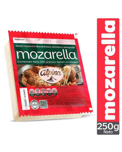 Queso Alpina mozarella 250g