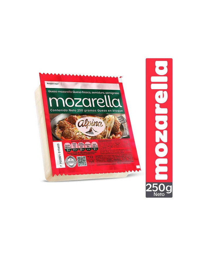 Queso Alpina mozarella 250g