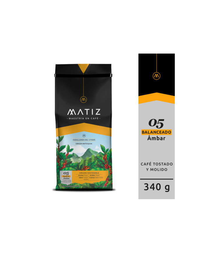 Cafe Matiz Ambar Molido 340g 8un