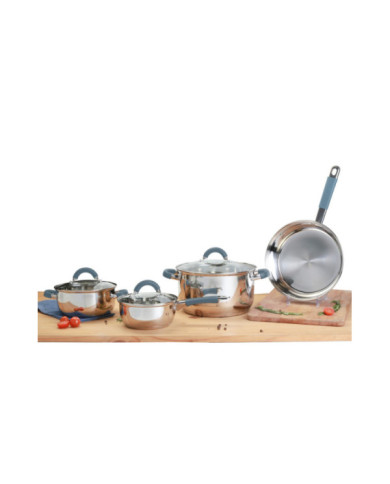 BATERIA 7 PZAS ACERO INOX ACC SILICONA HEBA7SS