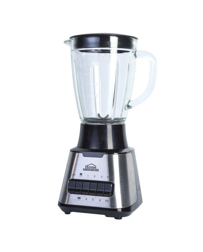 LICUADORA 6 VEL + 2 PULSOS 1.5L JARRA VIDRIO 700W HEBL1409SS