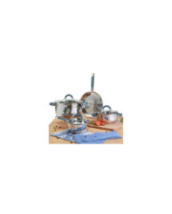 BATERIA 7 PZAS ACERO INOX ACC SILICONA HEBA7SS