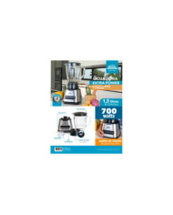 LICUADORA 6 VEL + 2 PULSOS 1.5L JARRA VIDRIO 700W HEBL1409SS
