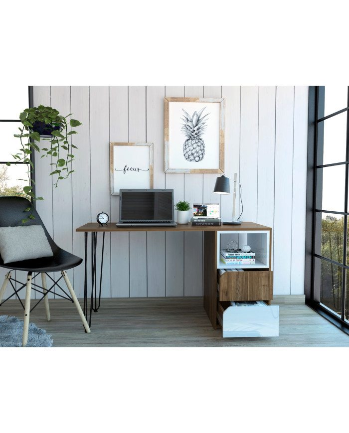 Escritorio Palermo Con Cajones Gales Alto Brillo