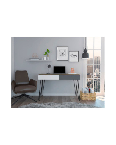 Escritorio Mumbai Blanco Duna Plomo