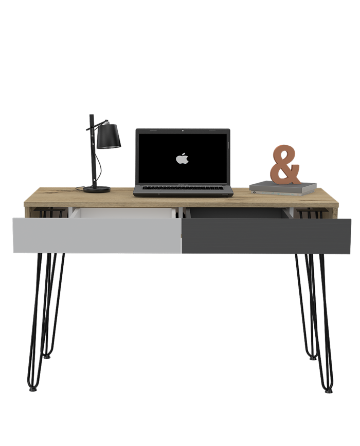 Escritorio Mumbai Blanco Duna Plomo