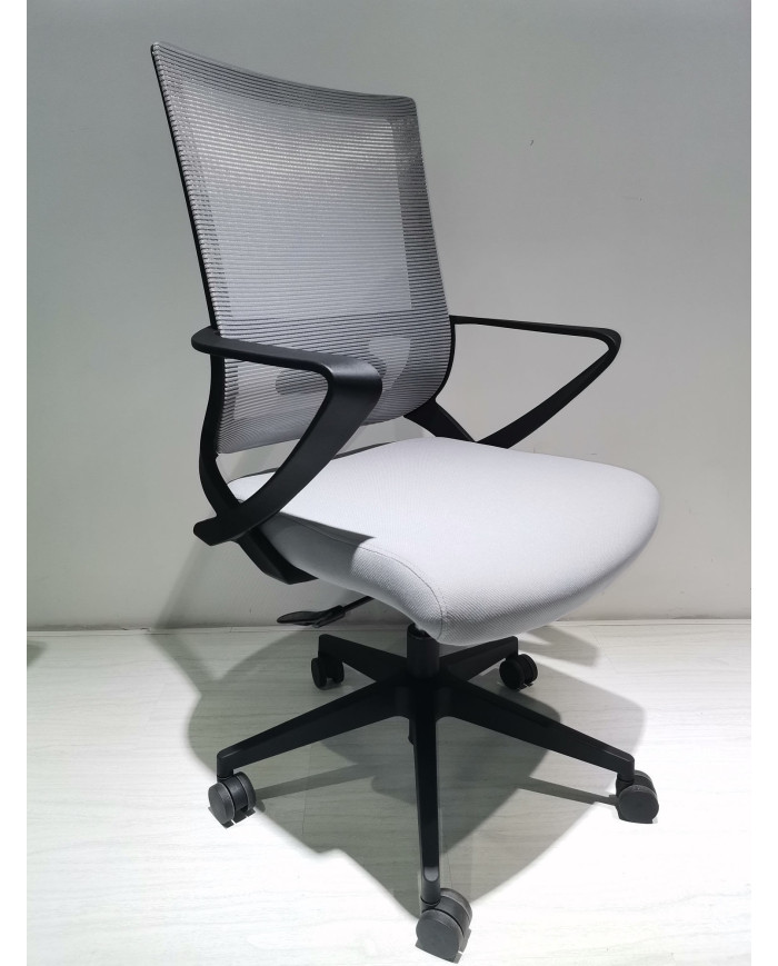 Silla Escritorio Maurice Negro Gris