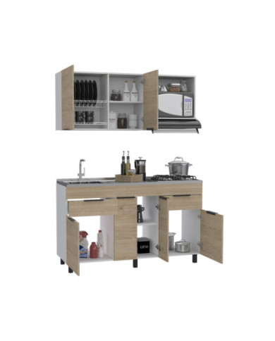 Cocina 150 Laport Blanco Rovere