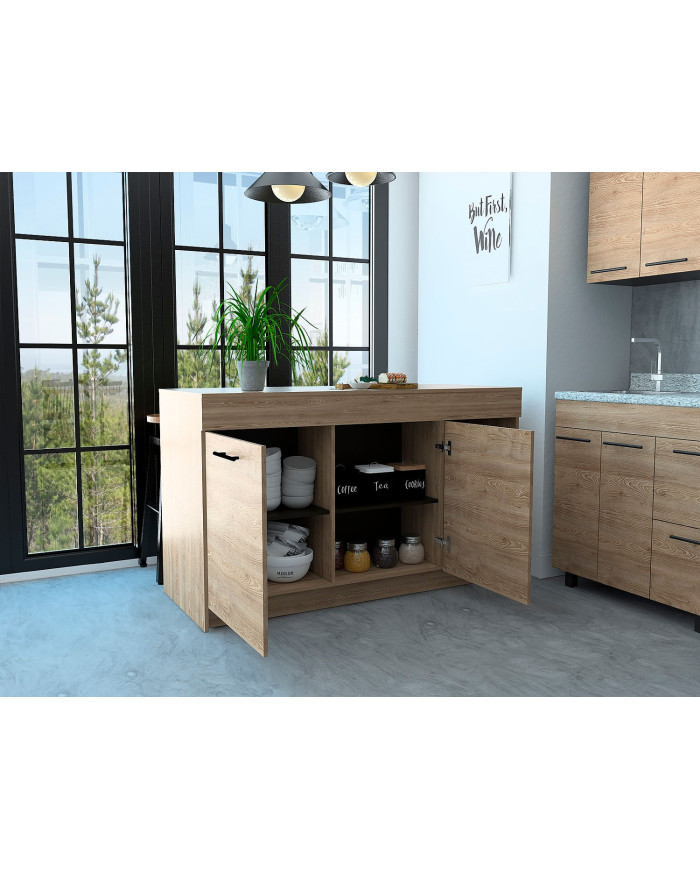 Barra de Cocina Luna RTA Miel + Wengue