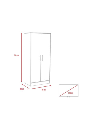 Closet 1.80 Amberry Duna Blanco