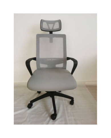 Silla Escritorio Bruno Negro Gris