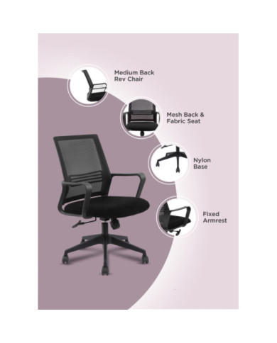 Silla Escritorio Flavio Negro