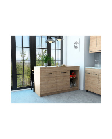 Barra de Cocina Luna RTA Miel + Wengue