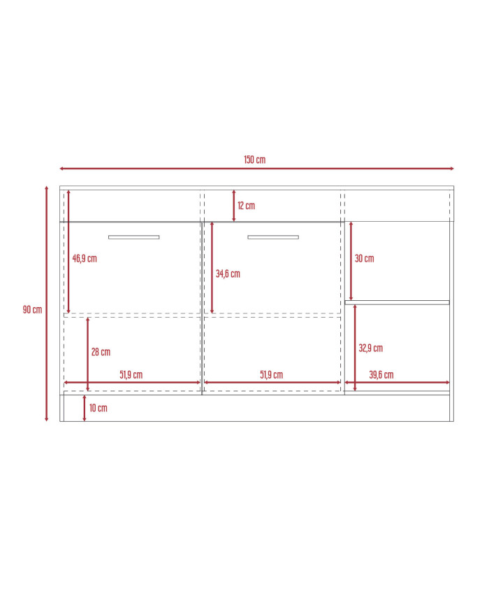 Barra de Cocina Luna RTA Miel + Wengue