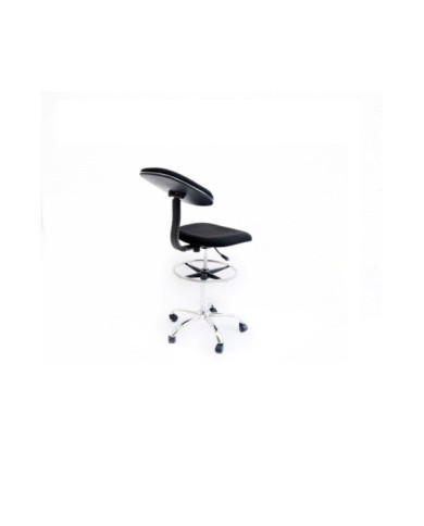Silla Alta Giratoria Ajustable Negra
