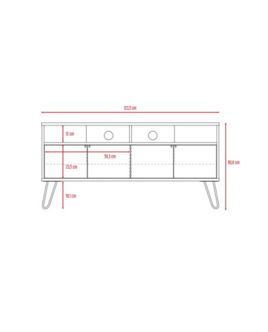 Rack tv Vassel RTA Wengue-Nogal