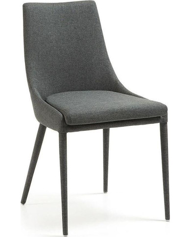 Silla Dant 49x87 cm en tejido gris oscuro Silla Dant 49x87 cm en tejido gris oscuro