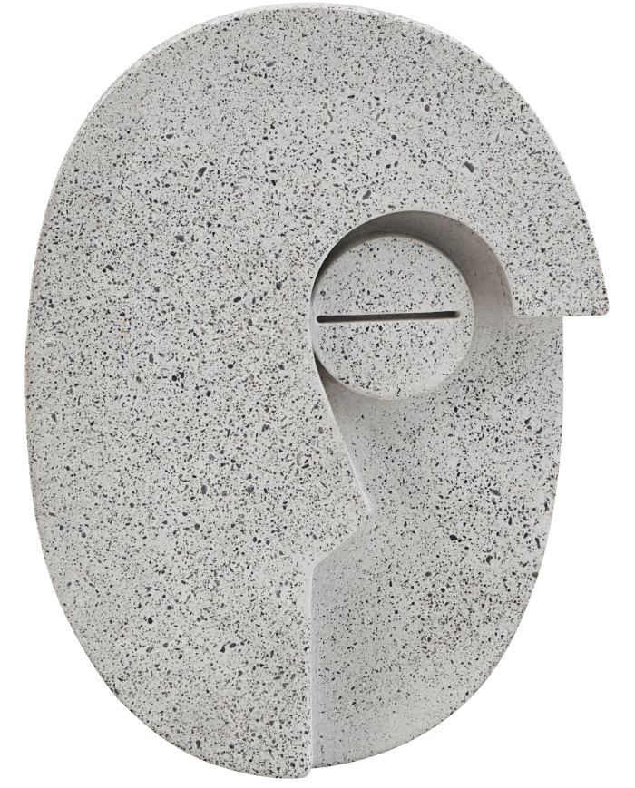 Decoración pared Face 11x14 cm gris