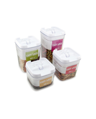 Recipientes Herméticos X4 Piezas Recipientes Herméticos X4 Piezas